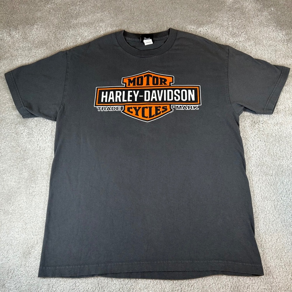 Harley-Davidson T-Shirt Mens‎ Large Black Key West Florida Biker Graphic Tee USA